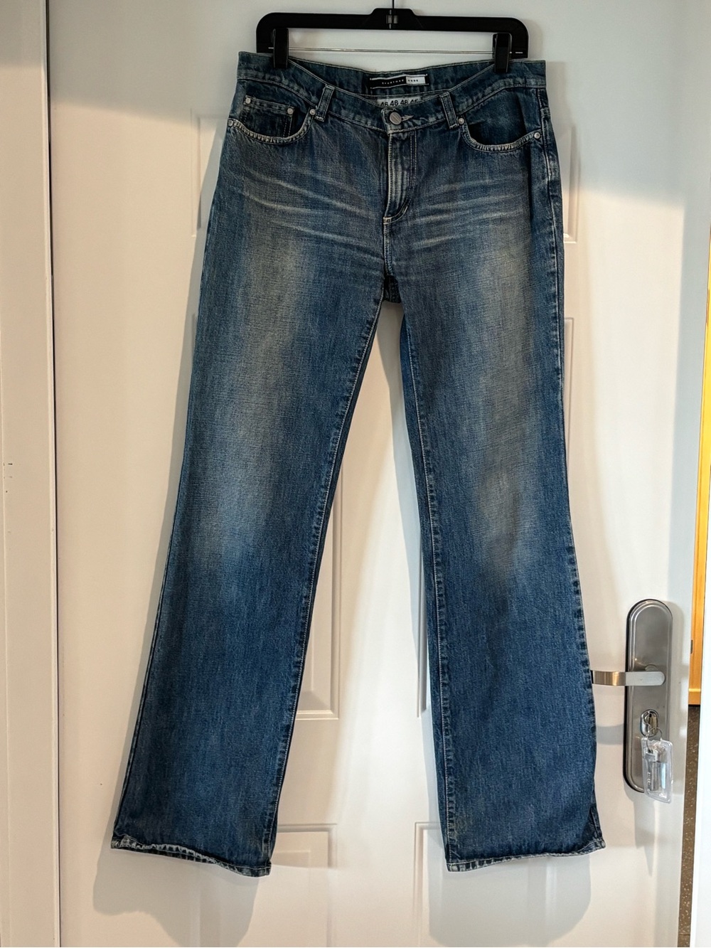 Women’s Bootcut Jeans in Faded Blue Wash. SportMax Code. Italian size 46 (US 8)
